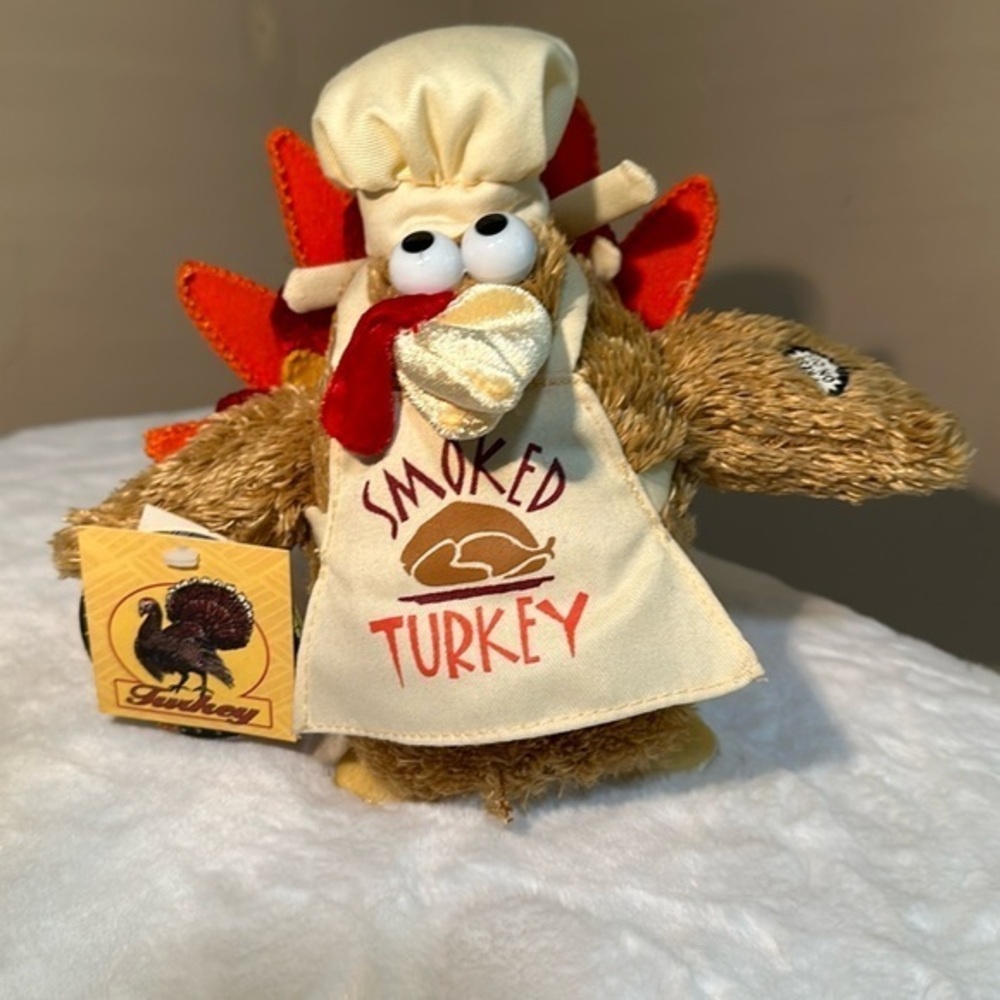 Dan Dee Smoked Turkey Dancing Musical Animated Toy Plush Thanksgiving Turkey